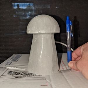 Selenite Satin Spar Mushroom Lamp/night light